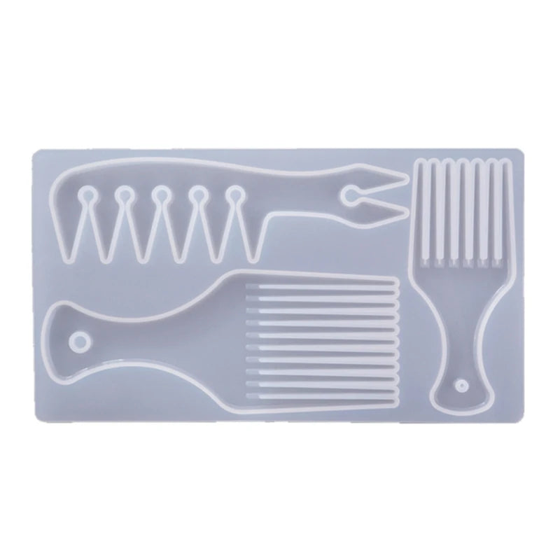 African Hair Comb Resin Molds for DIY Hair Pick Comb