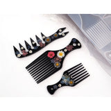 African Hair Comb Resin Molds for DIY Hair Pick Comb
