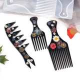 African Hair Comb Resin Molds for DIY Hair Pick Comb