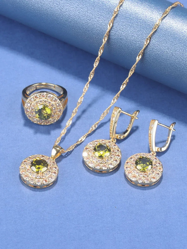 African Jewelry Dubai Necklace And Earrings Set