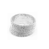 African Multilayer Rhinestone Cuff Bracelet