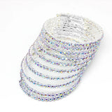 African Multilayer Rhinestone Cuff Bracelet