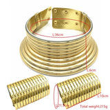African Necklace Jewelry Sets Exaggerated Two-Hand Bracelet Set