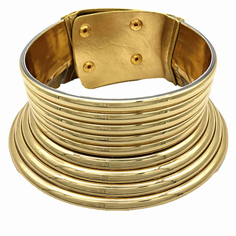 African Leather Collar Necklace Women