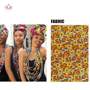 African Wax Fabric Necklace and Scarf Set