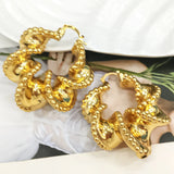 African Nigeria Big Drop Earrings Copper Large Style For Women