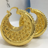 African Nigeria Big Drop Earrings Copper Large Style For Women