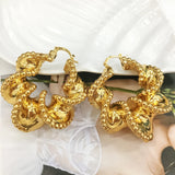African Nigeria Big Drop Earrings Copper Large Style For Women