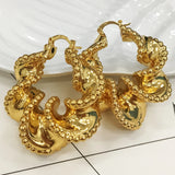 African Nigeria Big Drop Earrings Copper Large Style For Women