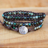 African Pine Stone Multi-layer Bracelet for Men and Women