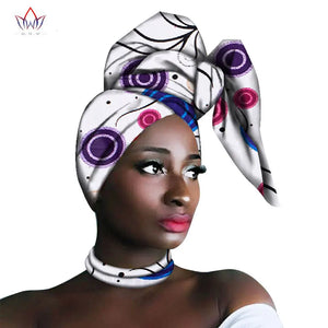 African Print Bandana Head Wrap Long Scarf & Necklace Ankara Dashiki