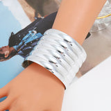 African Punk Style Wide Leather Bracelet