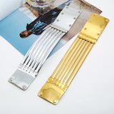 African Punk Style Wide Leather Bracelet
