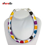 African Print Round Necklace Ethnic Jewelry SPO65