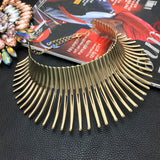 African Statement Necklace Alloy Collar Choker