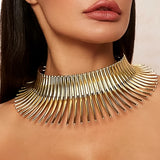 African Statement Necklace Alloy Collar Choker