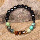 African Turquoise Tassel Necklace Tiger Eye Bracelet Yoga Jewelry