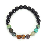 African Turquoise Tassel Necklace Tiger Eye Bracelet Yoga Jewelry
