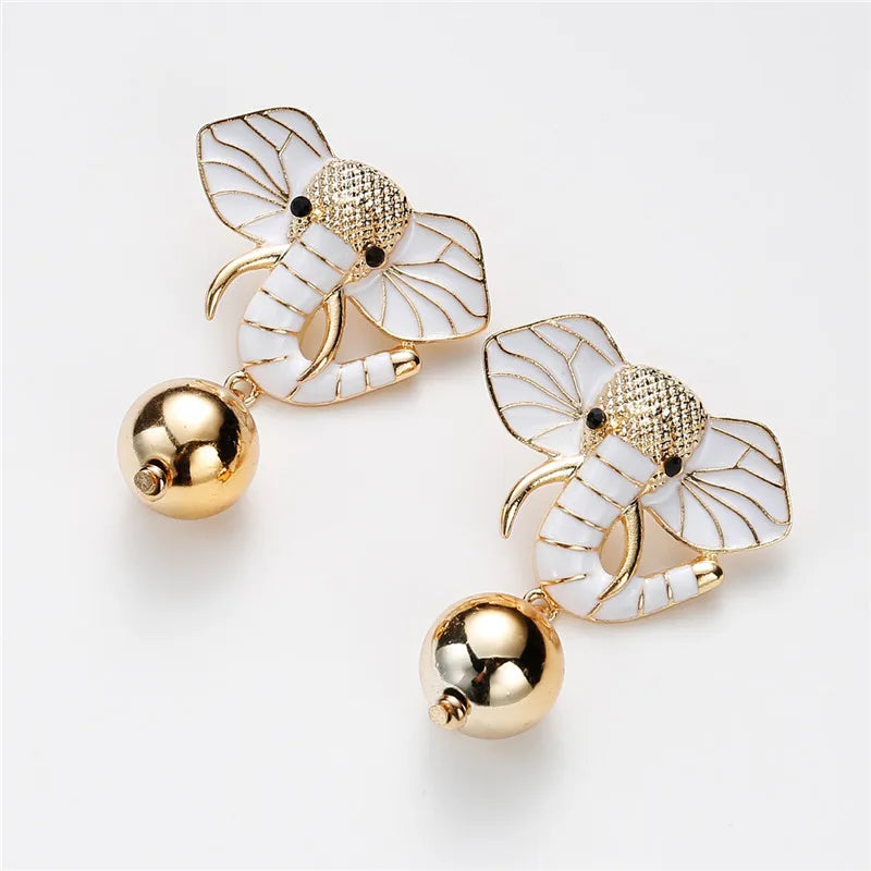 African Elephants Dangle Earrings Retro Ethnic Women's Jewelry Gift