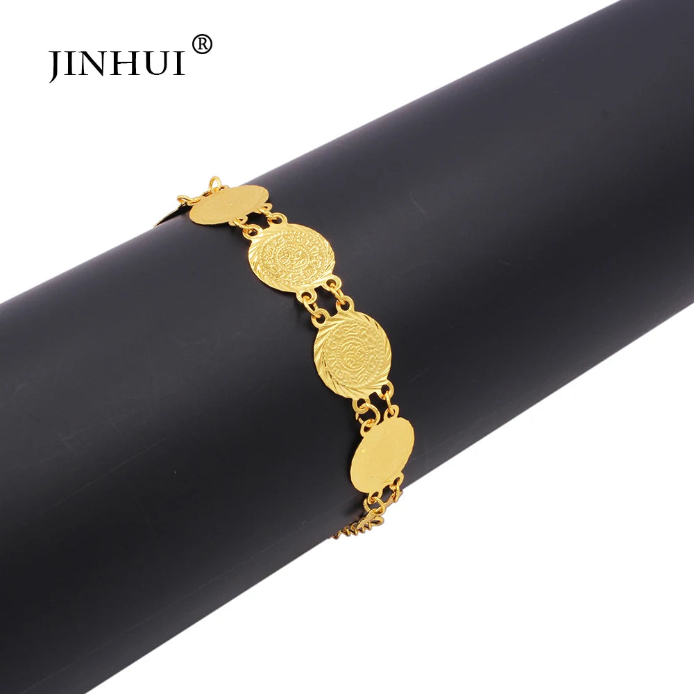 African Coin Bracelet for Women Dubai Wedding Party Jewelry