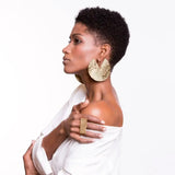 Tribal Disc Earrings, African Jewelry, Boho Ethnic Statement Earrings