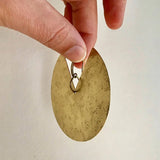 African Tribal Brass Earrings Hammered Oversized Boho Jewelry