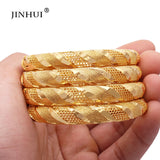 African Plated Bracelet Bangles with Big Charms for Women