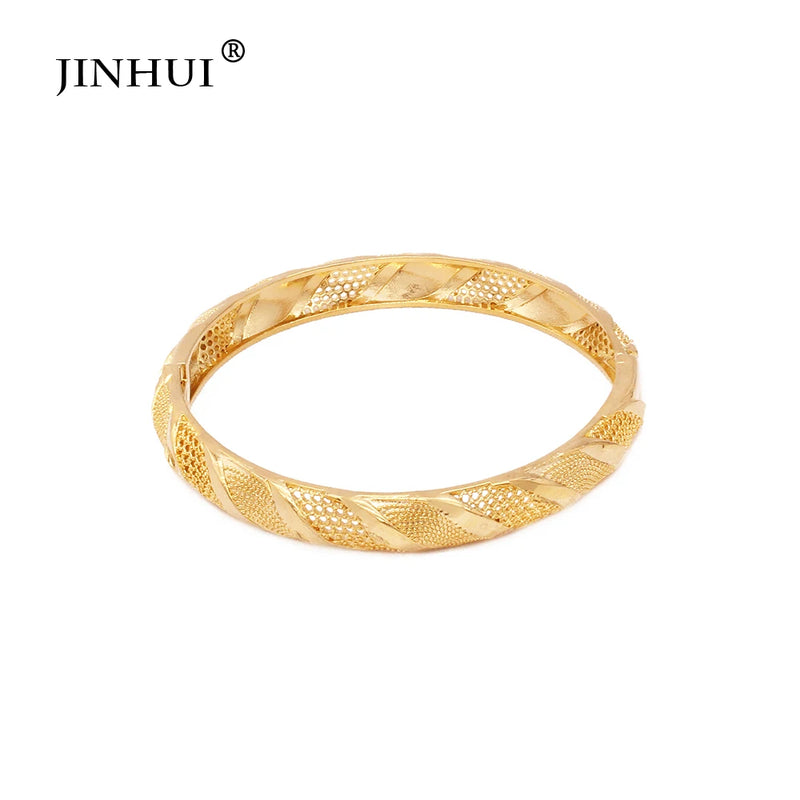 African Plated Bracelet Bangles with Big Charms for Women