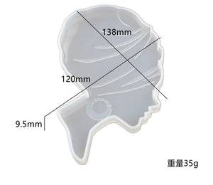 Afro Woman Head Beauty Silicone Mold for DIY Epoxy Resin Crafts