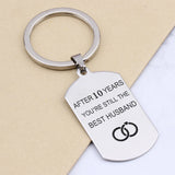 10-Year Husband Keyrings Anniversary Gift - Still The Husband Keytags