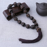 Agarwood Carving Buddha Disciples Beads Car Pendant Interior Decoration Gift