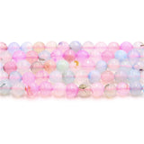 Agat Beads Pink Faceted Round Stone Beads 6 8 10mm