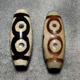 Tibetan Old Dragon Dzi Beads Ji 5 Eyes Pattern for DIY Jewelry Making