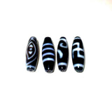 Agate Black/White DZI Pearls Tibetan RuYi Double Heart Million Words Jewelry