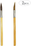 Agate Burnisher Rounded Point Bamboo Handle Metal Clay Brass Detailing Tool
