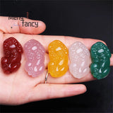 Agate Chalcedony Pixiu Pendant Couple Mascots Natural Stone