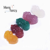 Agate Chalcedony Pixiu Pendant Couple Mascots Natural Stone