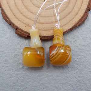 Agate Woman Earrings, Gem Customized, 10g