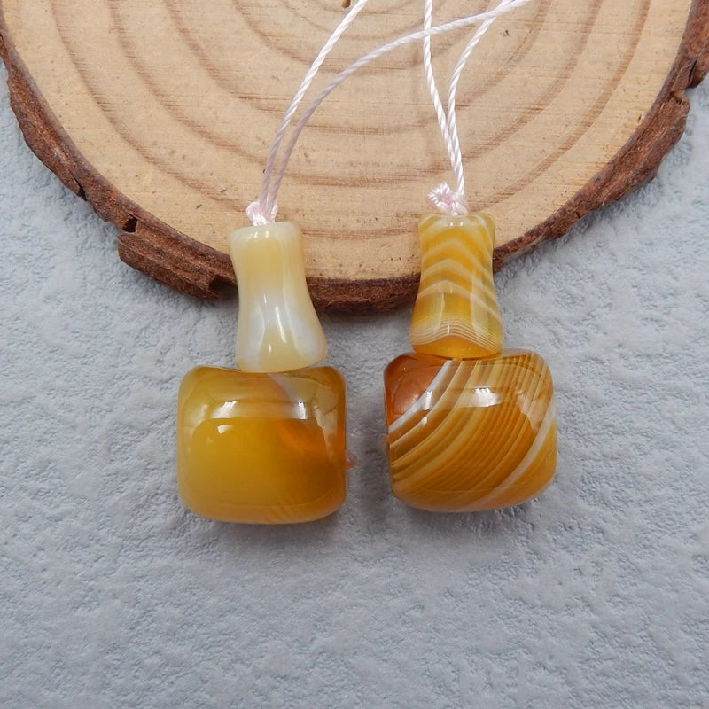 Agate Woman Earrings, Gem Customized, 10g