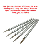 Agate & Silver Burnisher for Jewelry Tools