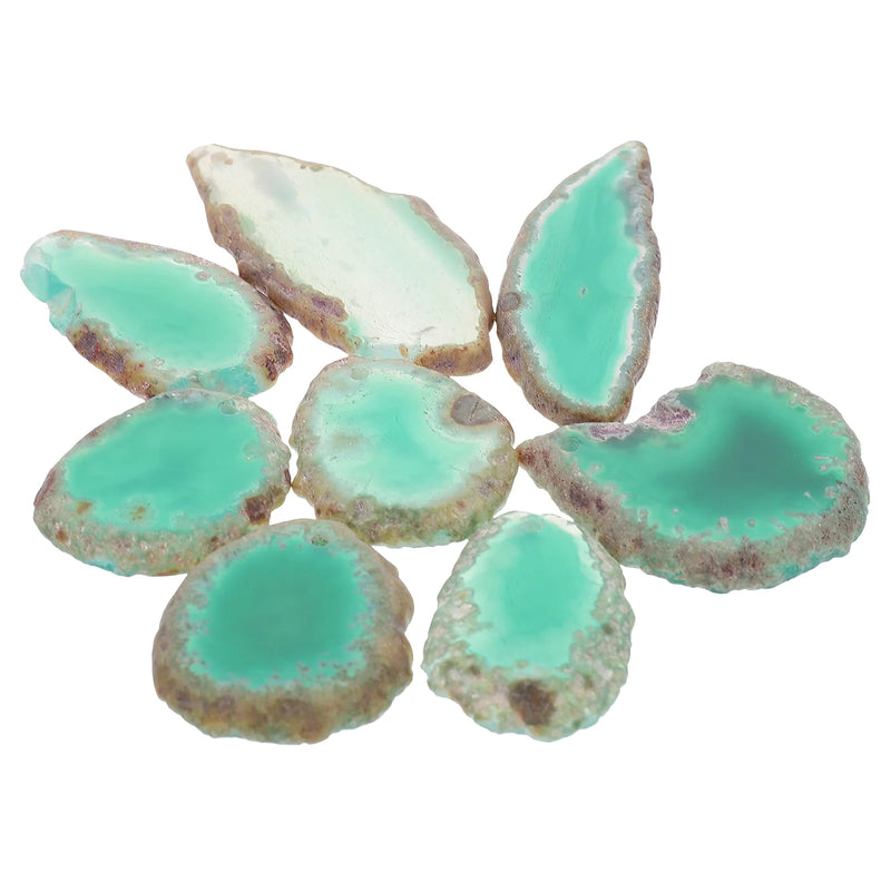 Agate Pendants Charms Jewelry Stone Pendant Gemstone Crystal Slice