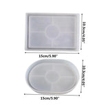 Silicone Agate Tray Molds for Resin Casting - Durable Oval & Rectangular Shapes