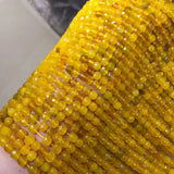 Agate Yellow Faceted Beads 4-4.5mm DIY Jewelry Making Loose Gemstone