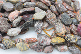 Agate Baroque Faceted Leopard Print Beads 18-26mm