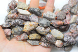 Agate Baroque Faceted Leopard Print Beads 18-26mm