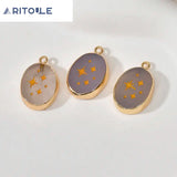 Agate Jade Pink Crystal Pendant DIY Bracelet Necklace Ear Accessories