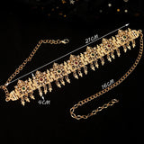 Algerian Moroccan Hair Jewelry Tassles Hair Chain Rhinestone