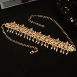 Algerian Moroccan Hair Jewelry Tassles Hair Chain Rhinestone