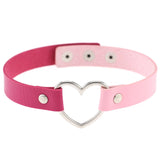 Ahmed Leather Choker Necklace Women Goth Heart Choker Gothic Statement Necklace