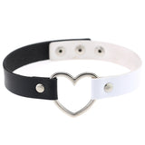 Ahmed Leather Choker Necklace Women Goth Heart Choker Gothic Statement Necklace